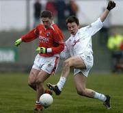 5 February 2006; Kieran McGeeney, Armagh, in action against Derek McCormack, Kildare. Allianz National Football League, Division 1B, Round 1, Armagh v Kildare, St. Oliver Plunkett Park, Crossmaglen, Co. Armagh. Picture credit: Damien Eagers / SPORTSFILE