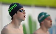 24 April 2014; Rory McEvoy, Ennis swimming club, before competing in the Men's 100m Backstroke semi-final at the 2014 Irish Long Course National Championships. National Aquatic Centre, Abbotstown, Dublin. Picture credit: Brendan Moran / SPORTSFILE