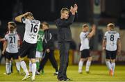 25 April 2014; Dundalk manager Stephen Kenny following his side's defeat. Airtricity League Premier Division, Bray Wanderers v Dundalk. Carlisle Grounds, Bray, Co. Wicklow. Picture credit: Stephen McCarthy / SPORTSFILE