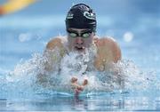 25 April 2014; Nicholas Quinn, Castlebar, on his way to winning heat 1 of the Men's 100 meter Breaststroke semi-final at the 2014 Irish Long Course National Championships. National Aquatic Centre, Abbotstown, Dublin. Photo by Sportsfile