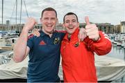 26 April 2014; Munster supporters Bryan Finnegan, from Shelbourne Park, Limerick, left, and Paudie Kilcoyne, from Castletroy, Limerick, in Marseilles ahead of tomorrow's Heinken Cup semi-final against Toulon at Stade Vélodrome, Marseille, France. Picture credit: Diarmuid Greene / SPORTSFILE