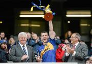 26 April 2014; Tipperary captain Paddy Codd, lifts the cup. Allianz Football League Division 4 Final, Tipperary v Clare, Croke Park, Dublin. Picture credit: Barry Cregg / SPORTSFILE