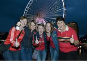 26 April 2014; Munster supporters, from left to right, Eileen Riordan, Alva Sheehy, Noelle Sheehy, Lynn Sheehy, and Eileen Riordan, in Marseilles ahead of tomorrow's Heinken Cup semi-final against Toulon at Stade Vélodrome, Marseille, France. Picture credit: Diarmuid Greene / SPORTSFILE
