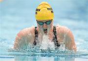 26 April 2014; Fiona Doyle, Portmarnock, competing in the Women's 100m Breaststroke Final at the 2014 Irish Long Course National Championships. National Aquatic Centre, Abbotstown, Dublin. Photo by Sportsfile
