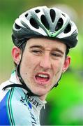 26 April 2014; Eddie Dunbar, O’Leary’s Stone Kanturk CC, after finishing second at the 2014 Shay Elliott Memorial. Bray Wheelers Cycling Club, Bray, Co. Wicklow. Picture credit: Stephen McMahon / SPORTSFILE