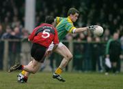 5 February 2006; Nigel Crawford, Meath, in action against Paul Murphy, Down. Allianz National Football League, Division 1B, Round 1, Down v Meath, St. Patrick's Park, Newcastle, Co. Down. Picture credit: Brendan Moran / SPORTSFILE
