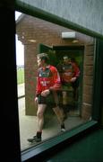 5 February 2006; Down midfielders Alan Molloy, left, and Dan Gordon make their way from the dressing room before the game. Allianz National Football League, Division 1B, Round 1, Down v Meath, St. Patrick's Park, Newcastle, Co. Down. Picture credit: Brendan Moran / SPORTSFILE