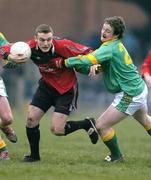 5 February 2006; Eoin McCartan, Down, in action against Bryan O'Reilly, Meath. Allianz National Football League, Division 1B, Round 1, Down v Meath, St. Patrick's Park, Newcastle, Co. Down. Picture credit: Brendan Moran / SPORTSFILE