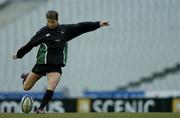 10 February 2006; Ireland out-half Ronan O'Gara practices his kicking. Ireland Kicking Practice, Stade de France, Paris, France. Picture credit; Brendan Moran / SPORTSFILE