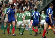 11 February 2006; Ireland captain Brian O'Driscoll, 13, dropes his head as Cedric Heymans scores France's fourth try in the first half. RBS 6 Nations 2006, France v Ireland, Stade de France, Paris, France. Picture credit; Matt Browne / SPORTSFILE
