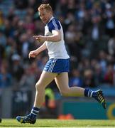 27 April 2014; Monaghan's Kieran Hughes celebrates after scoring his side's goal. Allianz Football League Division 2 Final, Donegal v Monaghan, Croke Park, Dublin. Picture credit: Ray McManus / SPORTSFILE