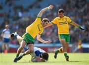 27 April 2014; Fintan Kelly, Monaghan, in action against Odhrán Mac Niallais, left, and Frank McGlynn, Donegal. Allianz Football League Division 2 Final, Donegal v Monaghan, Croke Park, Dublin. Picture credit: Ray McManus / SPORTSFILE