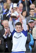 27 April 2014; Monaghan captain Conor McManus lifts the cup. Allianz Football League Division 2 Final, Donegal v Monaghan, Croke Park, Dublin. Picture credit: Dáire Brennan / SPORTSFILE