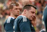 27 April 2014; Dejected Munster players James Coughlan, right, and Dave Foley following their side's defeat. Heineken Cup, Semi-Final, Toulon v Munster. Stade Vélodrome, Marseille, France. Picture credit: Stephen McCarthy / SPORTSFILE