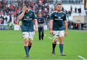 27 April 2014; Munster's James Coughlan, left, and CJ Stander leave the field after defeat to Toulon. Heineken Cup, Semi-Final, Toulon v Munster. Stade Vélodrome, Marseille, France. Picture credit: Diarmuid Greene / SPORTSFILE