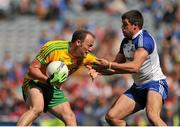 27 April 2014; Colm McFadden, Donegal, in action against Drew Wylie, Monaghan. Allianz Football League Division 2 Final, Donegal v Monaghan, Croke Park, Dublin. Picture credit: Dáire Brennan / SPORTSFILE