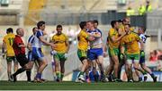 27 April 2014; A scuffle between Monaghan and Donegal players at the beginning of the second half. Allianz Football League Division 2 Final, Donegal v Monaghan, Croke Park, Dublin. Picture credit: Dáire Brennan / SPORTSFILE