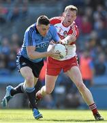 27 April 2014; Paddy Andrews, Dublin, in action against Patsy Bradley, Derry. Allianz Football League Division 1 Final, Dublin v Derry, Croke Park, Dublin. Picture credit: David Maher / SPORTSFILE