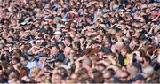 27 April 2014; Supporters in the Cusack Stand shield their eyes from the sun. Allianz Football League Division 1 Final, Dublin v Derry, Croke Park, Dublin. Picture credit: Dáire Brennan / SPORTSFILE