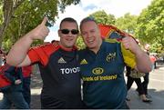 27 April 2014; Munster supporters Craig Madden, left, and Greg O'Connor, from Limerick, ahead of the game. Heineken Cup, Semi-Final, Toulon v Munster. Stade Vélodrome, Marseille, France. Picture credit: Diarmuid Greene / SPORTSFILE
