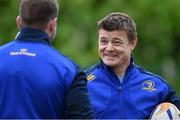 28 April 2014; Leinster's Brian O'Driscoll arrives for squad training ahead of their Celtic League 2013/14, Round 21, game against Ulster on Friday. Leinster Rugby Squad Training, Rosemount, UCD, Belfield, Dublin. Picture credit: Ramsey Cardy / SPORTSFILE
