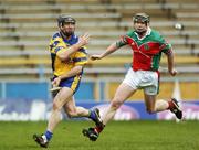 12 February 2006; David Canning, Portumna, in action against Peter Barry, James Stephens. AIB All-Ireland Club Senior Hurling Championship Semi-Final, Portumna v James Stephens, Semple Stadium, Thurles, Co. Tipperary. Picture credit: Damien Eagers / SPORTSFILE