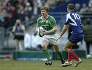 11 February 2006; Brian O'Driscoll, Ireland, in action against Frederic Michalak, France. RBS 6 Nations 2006, France v Ireland, Stade de France, Paris, France. Picture credit; Brendan Moran / SPORTSFILE