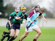 14 February 2006; David Collins,Galway IT, in action against Shane McGrath, Limerick IT. Datapac Fitzgibbon Cup, First Round, Limerick IT v Galway IT, Limerick IT Grounds, Limerick. Picture credit: Kieran Clancy / SPORTSFILE