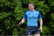 28 April 2014; Leinster's Brian O'Driscoll during squad training ahead of their Celtic League 2013/14, Round 21, game against Ulster on Friday. Leinster Rugby Squad Training, Rosemount, UCD, Belfield, Dublin. Picture credit: Ramsey Cardy / SPORTSFILE
