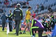 27 April 2014; Rory Kavanagh, Donegal, leaves the pitch after being sent off. Allianz Football League Division 2 Final, Donegal v Monaghan, Croke Park, Dublin. Picture credit: David Maher / SPORTSFILE