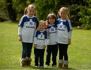 27 April 2014; Monaghan supporters, from Scotstown, Co. Monaghan, from left to right, Briana Mac Cinna, aged 8, and her siblings, Aifric, aged 3, Seán, aged 4, and Trea, aged 6, before the game. The Mac Cinna's are grandchildren of former GAA President Seán McCague. Allianz Football League Division 2 Final, Donegal v Monaghan, Croke Park, Dublin. Picture credit: Dáire Brennan / SPORTSFILE