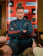 29 April 2014; Munster head coach Rob Penney during a press conference ahead of their Celtic League 2013/14, Round 21, game against Edinburgh on Saturday. Munster Rugby Press Conference, Cork Institute of Technology, Bishopstown, Cork. Picture credit: Diarmuid Greene / SPORTSFILE