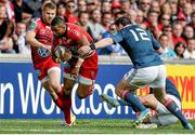 27 April 2014; Brian Habana, Toulon, is tackled by James Downey, Munster. Heineken Cup, Semi-Final, Toulon v Munster. Stade Vélodrome, Marseille, France. Picture credit: Roberto Bregani / SPORTSFILE