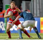27 April 2014; Drew Mitchell, Toulon, is tackled by James Coughlan, Munster. Heineken Cup, Semi-Final, Toulon v Munster. Stade Vélodrome, Marseille, France. Picture credit: Roberto Bregani / SPORTSFILE