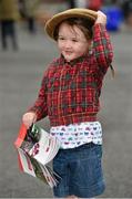 30 April 2014; Lillie-Mae Jackson, age 3, from Walkinstown, Dublin, enjoying a day at the races. Punchestown Racecourse, Punchestown, Co. Kildare. Picture credit: Barry Cregg / SPORTSFILE
