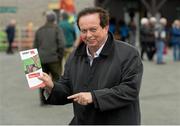 30 April 2014; GAA commentator Marty Morrissey enjoying a day at the races. Punchestown Racecourse, Punchestown, Co. Kildare. Picture credit: Matt Browne / SPORTSFILE