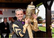 30 April 2014; Ruby Walsh with the Bibby Financial Services Ireland Punchestown Gold Cup after winning aboard Boston Bob. Punchestown Racecourse, Punchestown, Co. Kildare. Picture credit: Matt Browne / SPORTSFILE