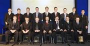 26 November 2005; The Nicky Rackard Cup 'Hurling Champion 15' team are back row, from left, Danny Cullen, Donegal, Paul Sheridan, Cavan, Paddy McArdle, Armagh, Paul Dunne, Louth, Kevin McGarry, Donegal, Jim Ryan, London, Michael O'Meara, London, Fergus McMahon, London, Trevor Hillard, London. Front, from left, Martin Morrissey, Warwickshire, Paul Hughes, Tyrone, Paul Severs, Sligo, Sean Kelly, President of the GAA, Pat Walsh, Monaghan, Garett Ghee, Longford, Clement Cunniffe, Fermanagh. Nicky Rackard and Christy Ring Cup Awards.Croke Park, Jones Road, Dublin. Picture credit: Ray McManus / SPORTSFILE