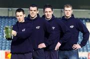 17 February 2006; DCU players, from left to right, Sean Johnston, Paul Casey, vice-captain, Declan Lally, and Eoin Lennon, at a photocall to announce Club Energise as the official sports drink for the Datapac Sigerson Cup. The four remaining teams are DCU, UUJ, UCC and QUB, who will play on the 24th of February in DCU. Parnell Park, Dublin. Picture credit: Brian Lawless / SPORTSFILE