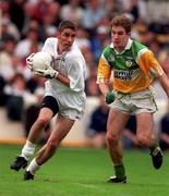 13 June 1999; Anthony Rainbow of Kildare in action against Colm Quinn of Offaly during the Bank of Ireland Leinster Senior Football Championship quarter-final match between Kildare and Offaly at Croke Park in Dublin. Photo by Damien Eagers/Sportsfile