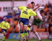 20 May 1999; James Mulligan of Finn Harps in action against Mick Doohan of Bray Wanderers during the FAI Cup Final Second Replay match between Finn Harps and Bray Wanderers at Tolka Park in Dublin. Photo by Brendan Moran/Sportsfile