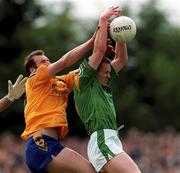 30 May 1999; Brendan Guckian of Leitrim in action against Fergal O'Donnell of Roscommon during the Bank of Ireland Connacht Senior Football Championship quarter-final match between Leitrim and Roscommon at Páirc Seán Mac Diarmada in Carrick-on-Shannon, Leitrim. Photo by Brendan Moran/Sportsfile