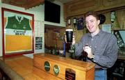 2 November 1995; Offaly hurler Brian Whelahan at his pub in Birr, Offaly. Photo by David Maher/Sportsfile