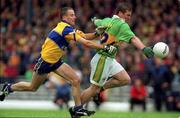 20 June 1999; Dara Ó Cinnéide of Kerry in action against Padraig Gallagher of Clare during the Bank of Ireland Munster Senior Football Championship semi-final match between Kerry and Clare at Fitzgerald Stadium in Killarney, Kerry. Photo by Brendan Moran/Sportsfile