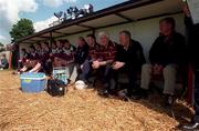 6 June 1999; Galway players watch from the substitutes bench during the Bank of Ireland Connacht Senior Football Championship quarter-final match between London and Galway at Páirc Smárgaid in Ruislip, London, England. Photo by Damien Eagers/Sportsfile