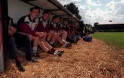 6 June 1999; Galway players watch from the substitutes bench during the Bank of Ireland Connacht Senior Football Championship quarter-final match between London and Galway at Páirc Smárgaid in Ruislip, London, England. Photo by Damien Eagers/Sportsfile
