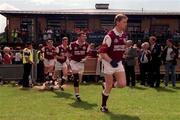 6 June 1999; The Galway team run onto the pitch ahead of the Bank of Ireland Connacht Senior Football Championship quarter-final match between London and Galway at Páirc Smárgaid in Ruislip, London, England. Photo by Damien Eagers/Sportsfile