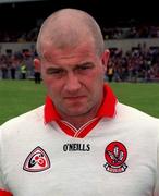 20 June 1999; Geoffrey McGonagle of Derry ahead of the Bank of Ireland Ulster Senior Football Championship quarter-final match between Derry and Cavan at Casement Park in Belfast. Photo by David Maher/Sportsfile
