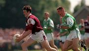 6 June 1999; Jarlath Fallon of Galway in action against Dermot Gordon of London during the Bank of Ireland Connacht Senior Football Championship quarter-final match between London and Galway at Páirc Smárgaid in Ruislip, London, England. Photo by Damien Eagers/Sportsfile