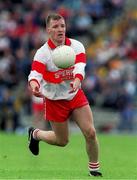 20 June 1999; Johnny McBride of Derry during the Bank of Ireland Ulster Senior Football Championship quarter-final match between Derry and Cavan at Casement Park in Belfast. Photo by David Maher/Sportsfile